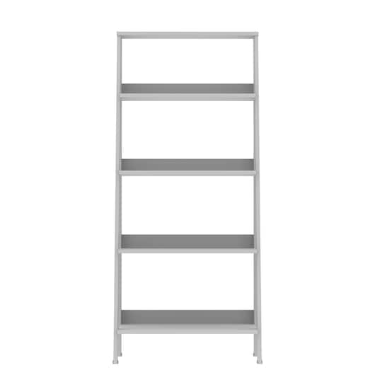 Walker Edison 55" White Modern Ladder Bookshelf